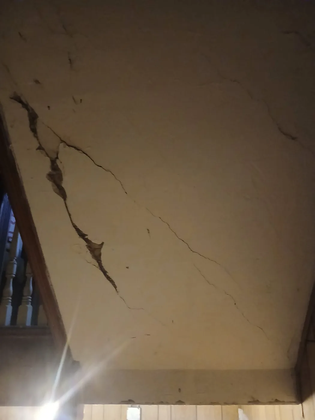 Interior wall before preparation and painting